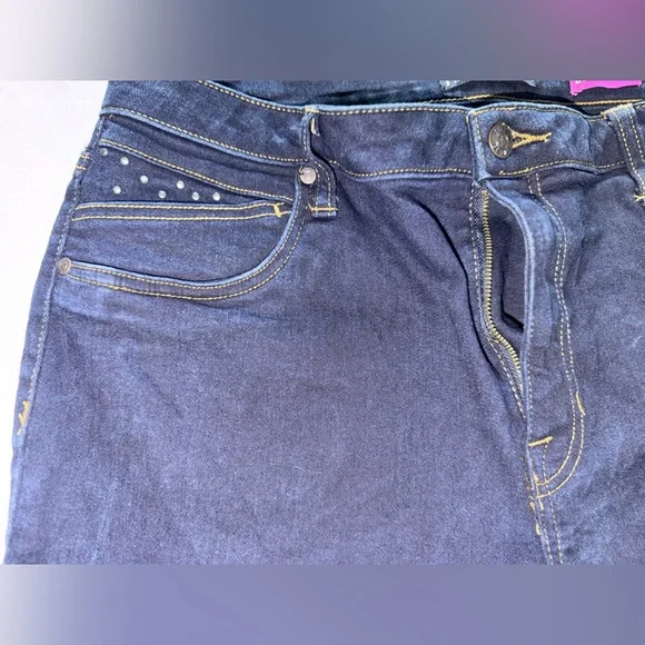 Stretch Straight Leg Blue Jeans - Picture 2 of 9